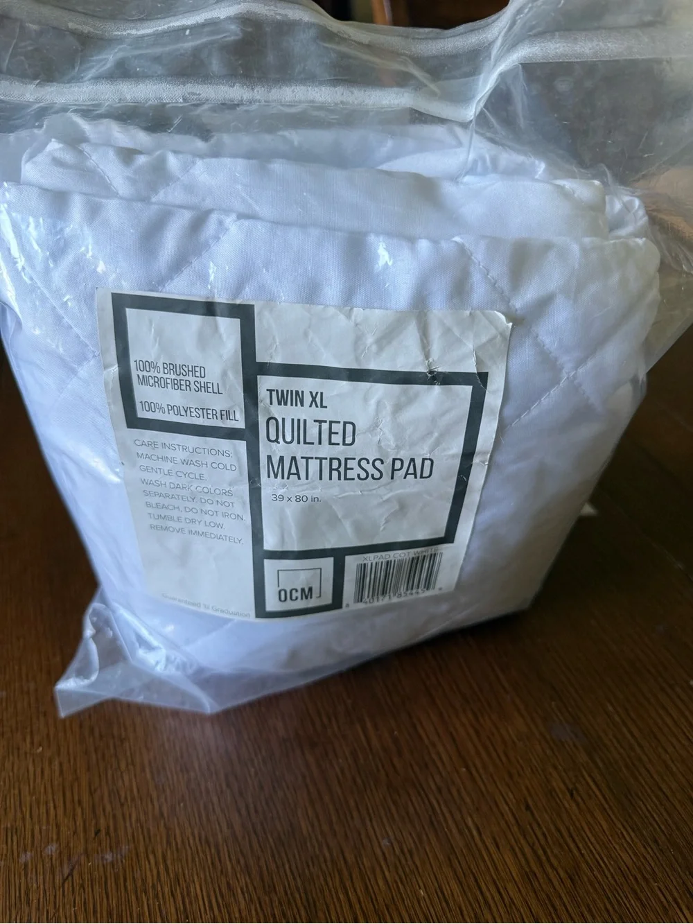 Twin XL Quilted Mattress Pad - White
